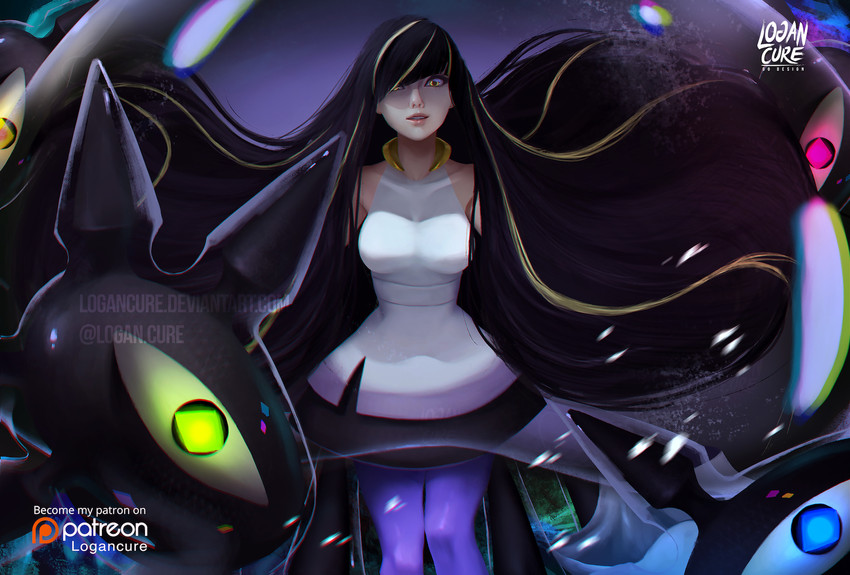 lusamine, nihilego, and lusamine fused (pokemon and 1 more) drawn by logan_cure