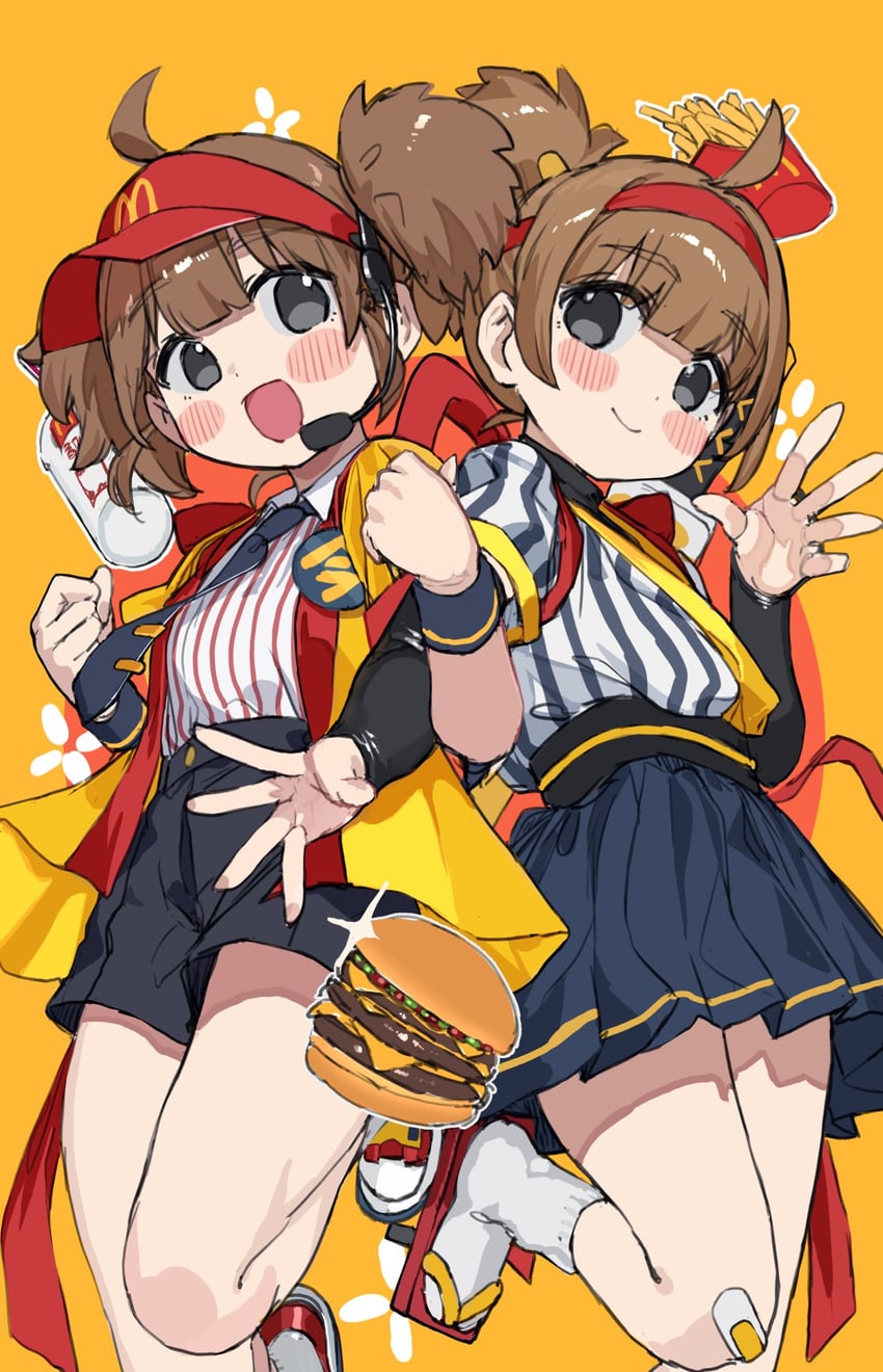 imadake dabuchi tabemi and samurai tamago tabemi (mcdonald's) drawn by ranf