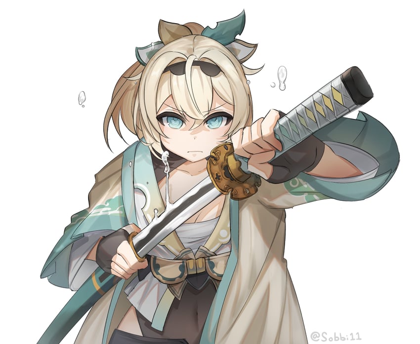 kazama iroha (hololive and 1 more) drawn by sobbi11