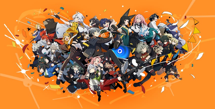 ellen joe, hoshimi miyabi, belle, wise, nicole demara, and 24 more (zenless zone zero) drawn by satou_asuka