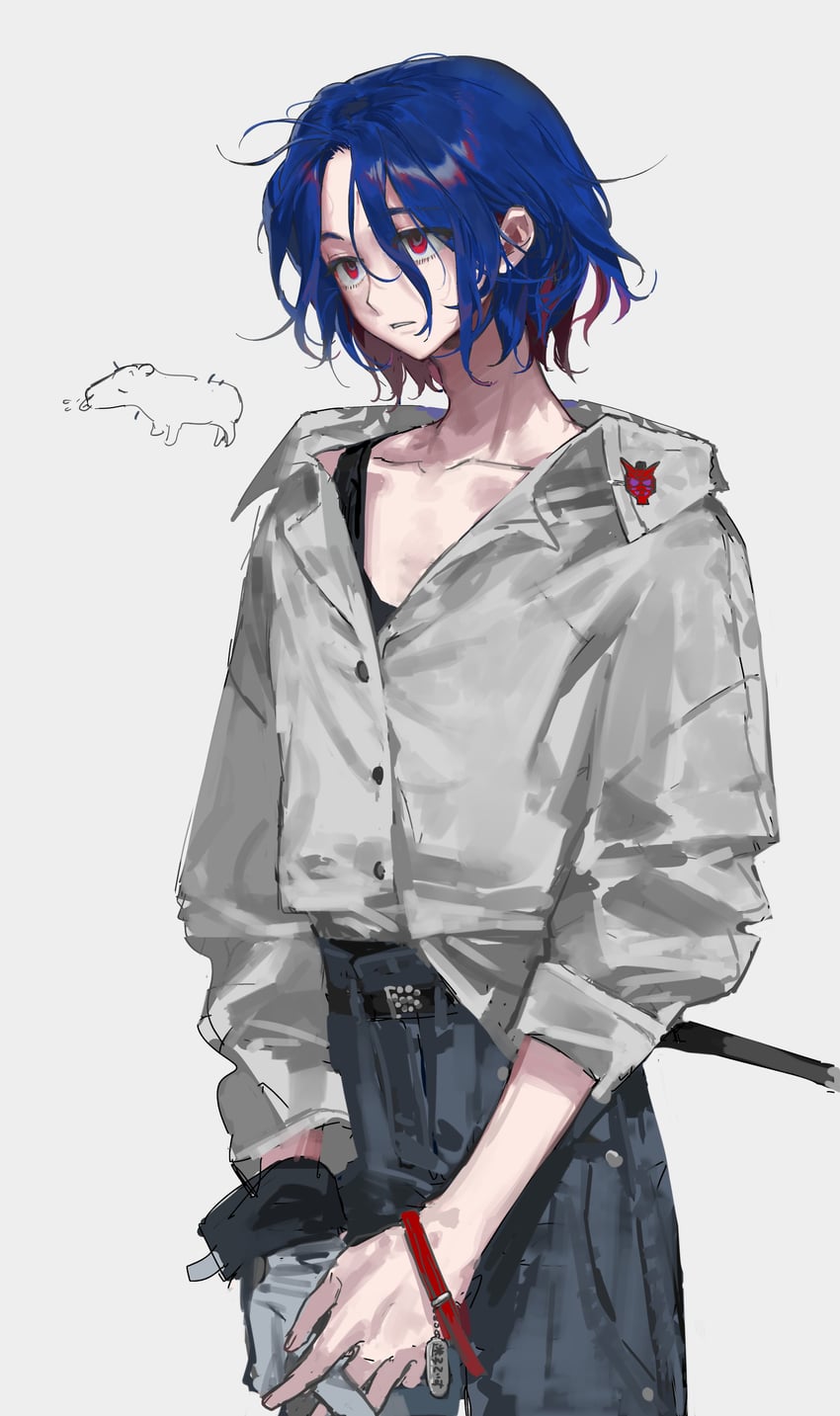 shuji ito and red gundam (gundam and 1 more) drawn by diurtion