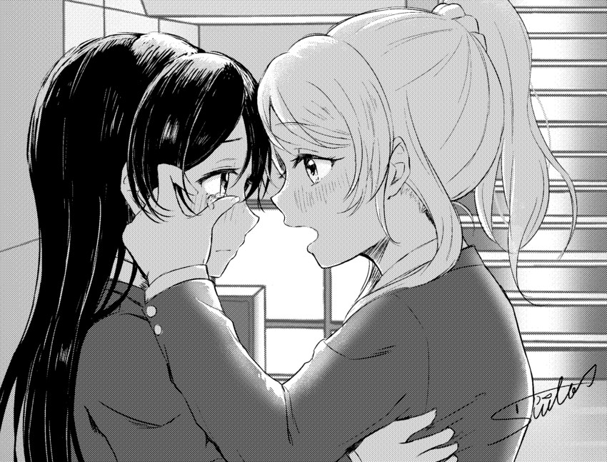 sonoda umi and ayase eli (love live! and 1 more) drawn by suito