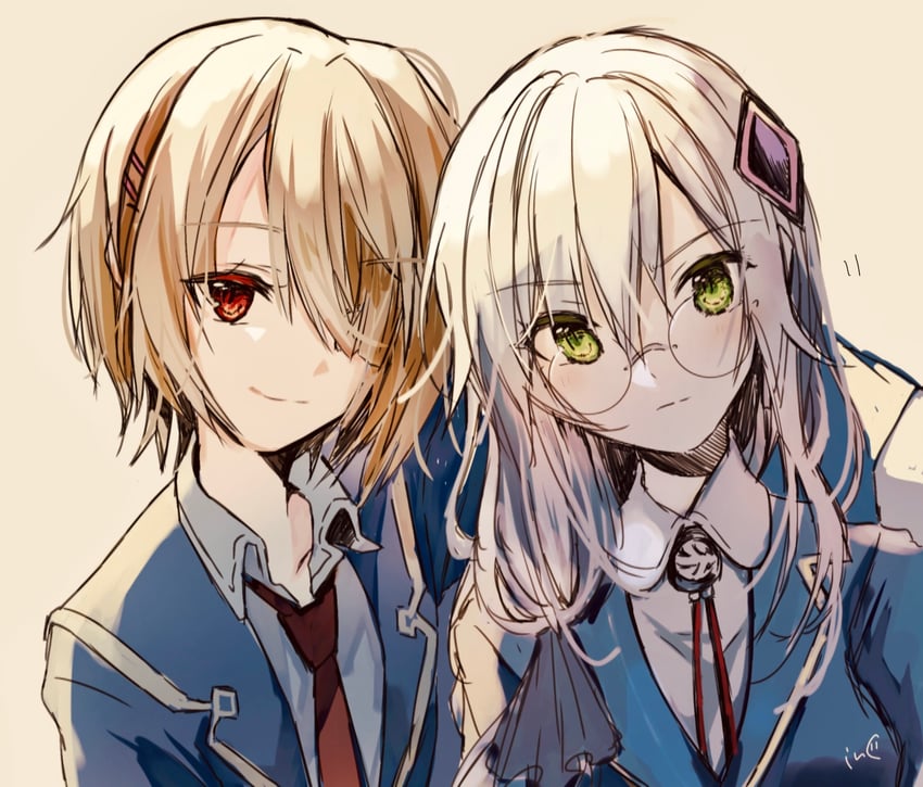 kayamori ruka and izumi yuki (heaven burns red) drawn by miku_rinren