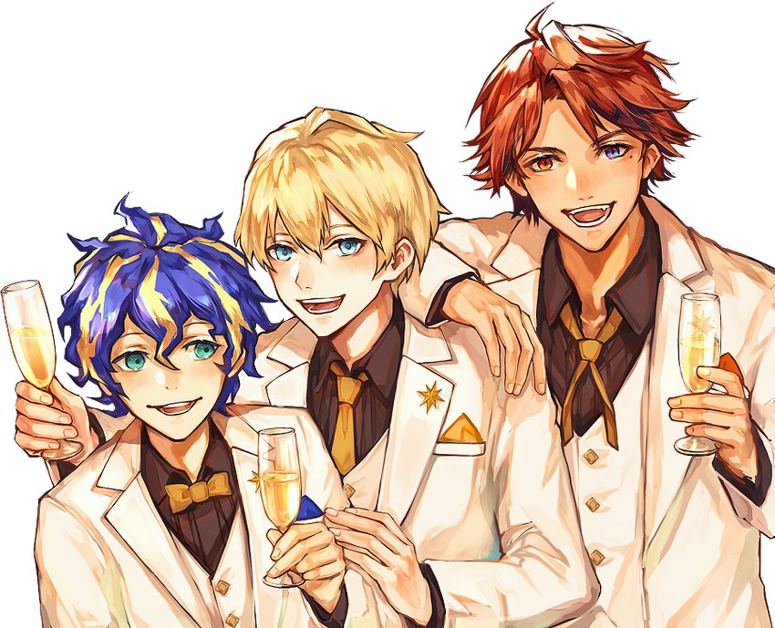 astel leda, yukoku roberu, and kishido temma (holostars) drawn by hoja_(hoja1214)