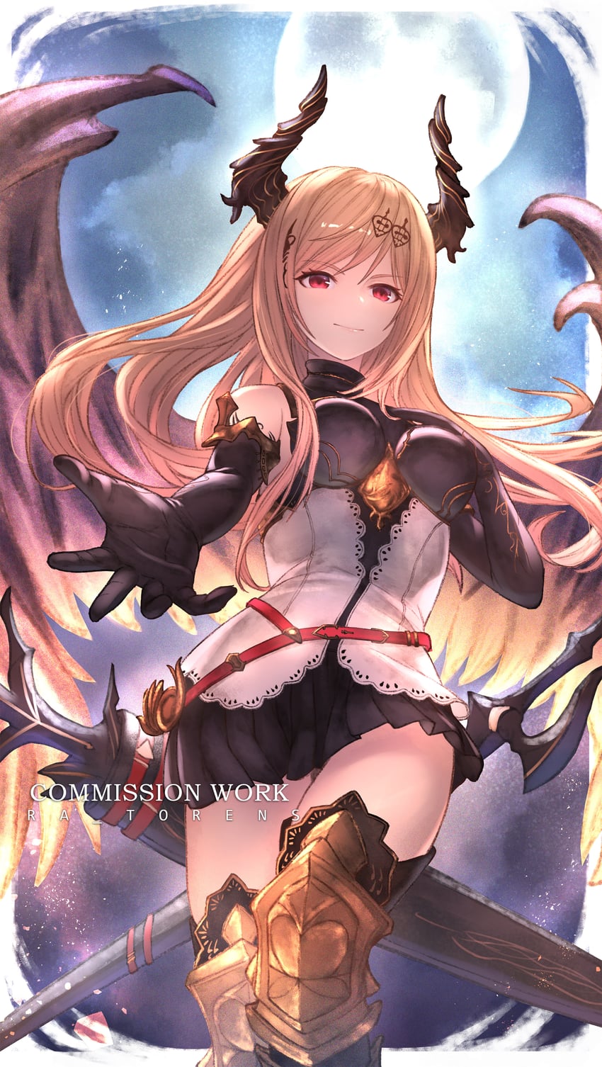 dark angel olivia (granblue fantasy and 1 more) drawn by ra_torens