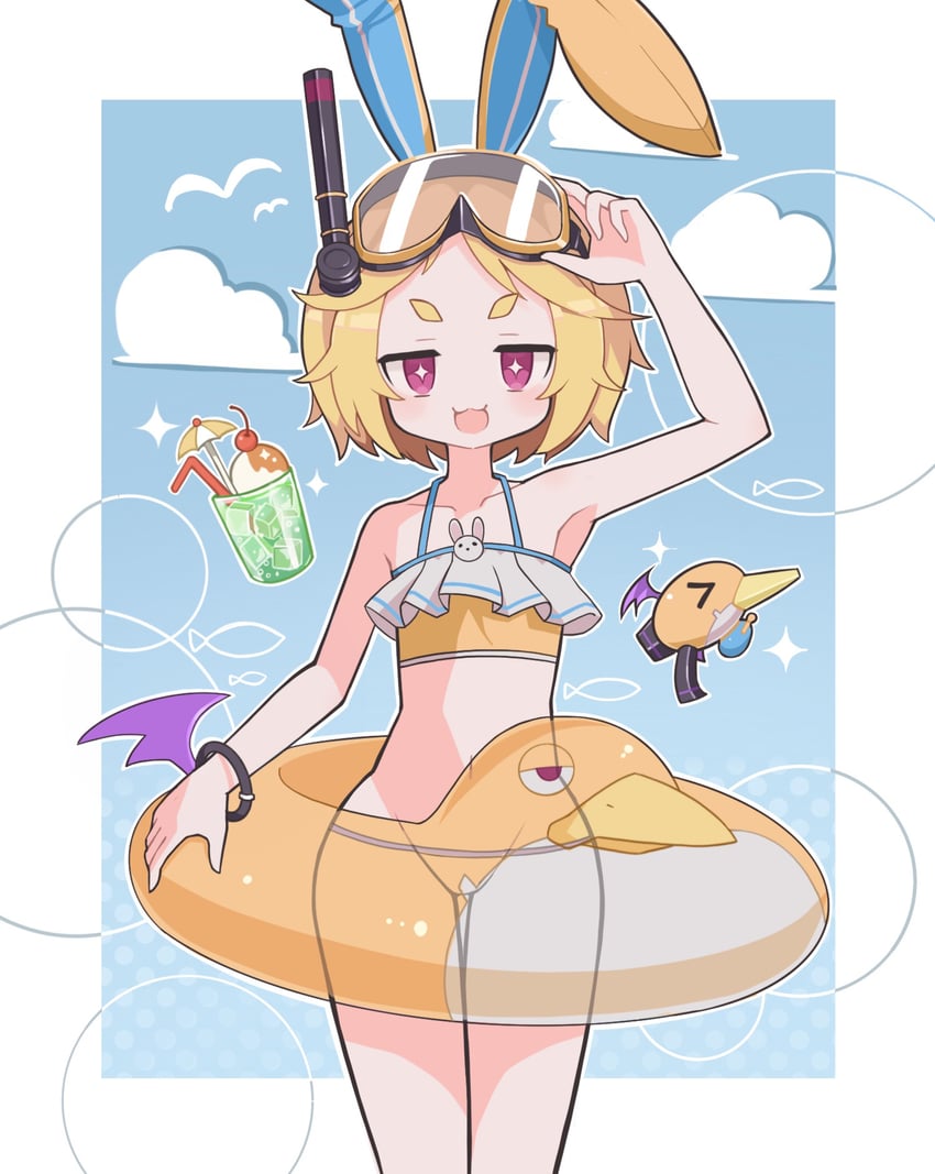 prinny and usalia (disgaea and 1 more) drawn by suaman