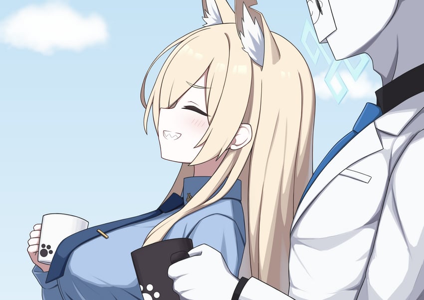 sensei, doodle sensei, and kanna (blue archive) drawn by zddma20