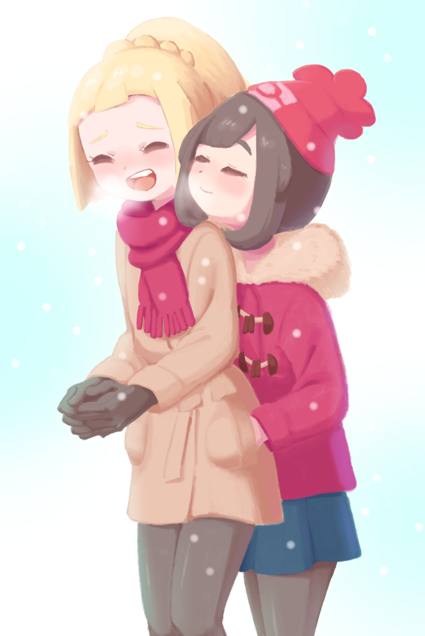 lillie and selene (pokemon and 1 more) drawn by deathroling