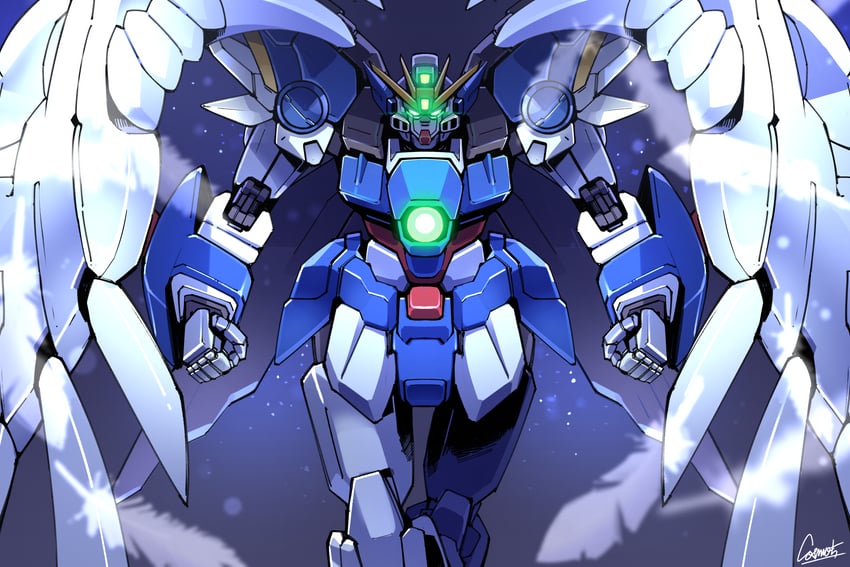 wing gundam zero custom (gundam and 2 more) drawn by cosmo-5