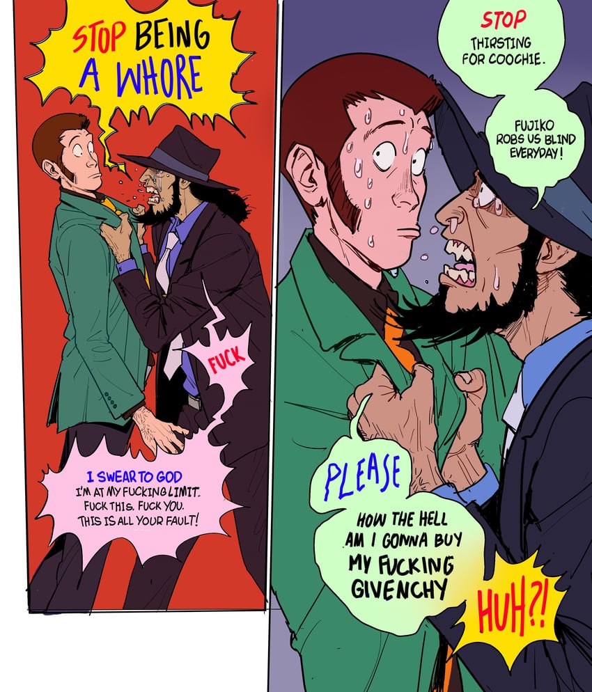 arsene lupin iii and jigen daisuke (lupin iii) drawn by mangalheiro