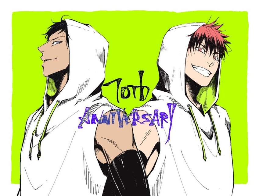 aomine daiki and kagami taiga (kuroko no basuke) drawn by oranobushi