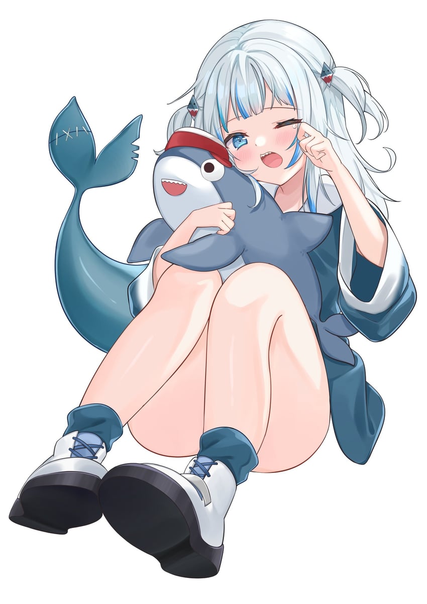gawr gura and bloop (hololive and 1 more) drawn by shinomiya_ino