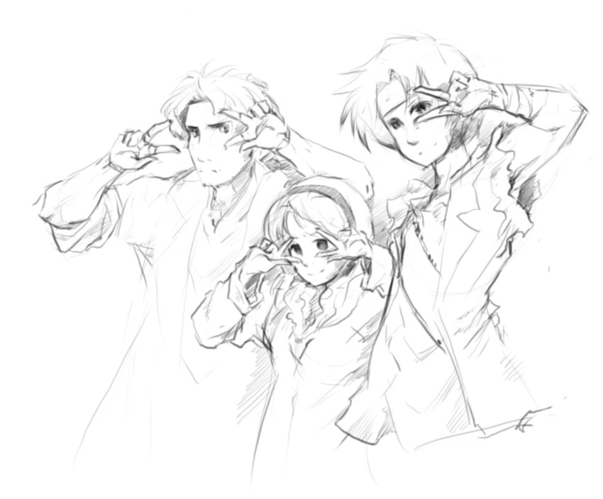 cecilia lynne adelhyde, rody roughnight, and jack van burace (wild arms and 1 more)