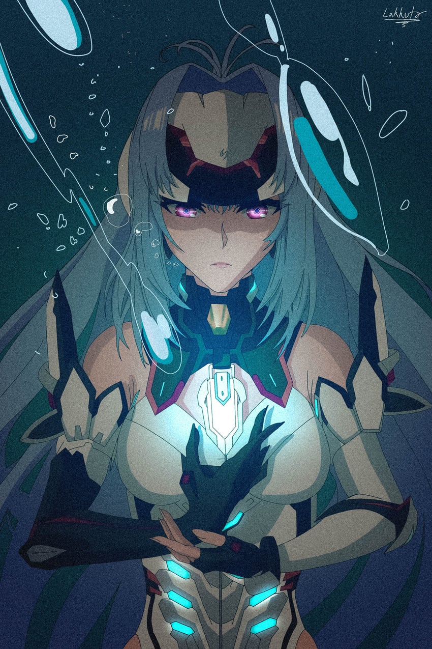 kos-mos and kos-mos re: (xenoblade chronicles and 2 more) drawn by lakkuto