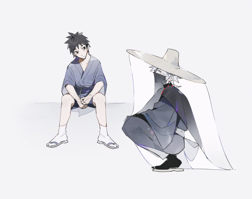 hatake kakashi and uchiha obito (naruto and 1 more) drawn by tie_fei_wu_mang_dashuai