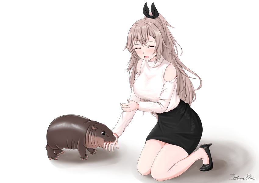 eydis and moo deng (sword art online and 3 more) drawn by phanuchan