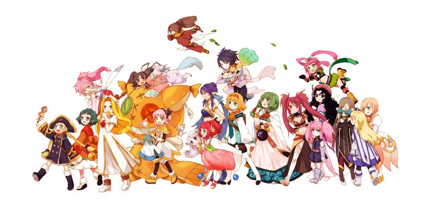 estellise sidos heurassein, tear grants, judith, colette brunel, anise tatlin, and 22 more (tales of and 13 more) drawn by gwayo