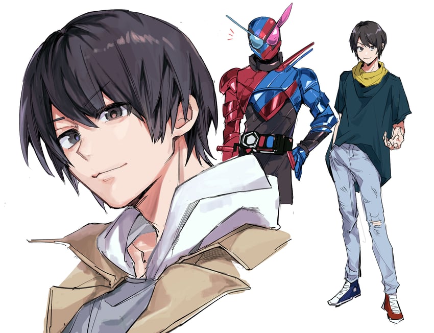 kamen rider build and kiryuu sento (kamen rider and 1 more) drawn by ichiya1115