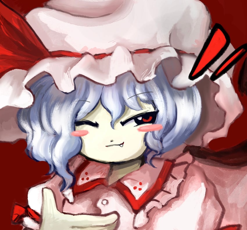 remilia scarlet (touhou and 1 more) drawn by rusuban_(yakumora_n)