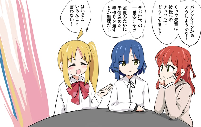 gotoh hitori, kita ikuyo, ijichi nijika, and yamada ryo (bocchi the rock!) drawn by tenten_(chan4545)