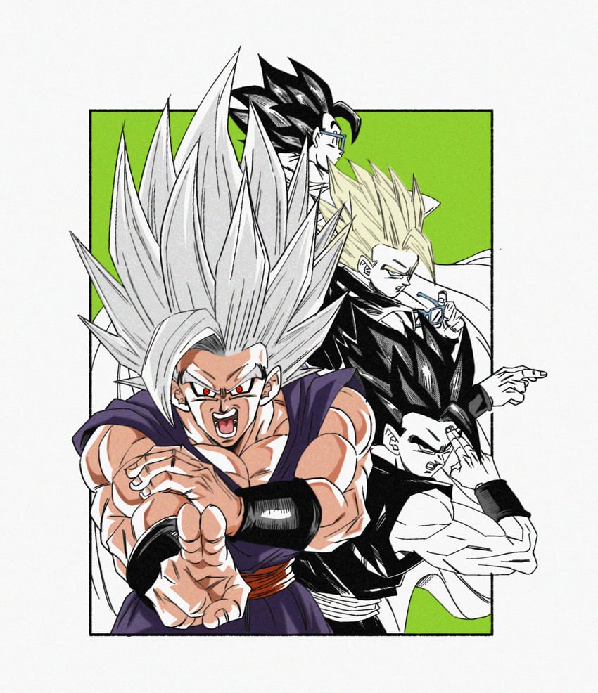 son gohan and gohan beast (dragon ball and 2 more) drawn by fenyon