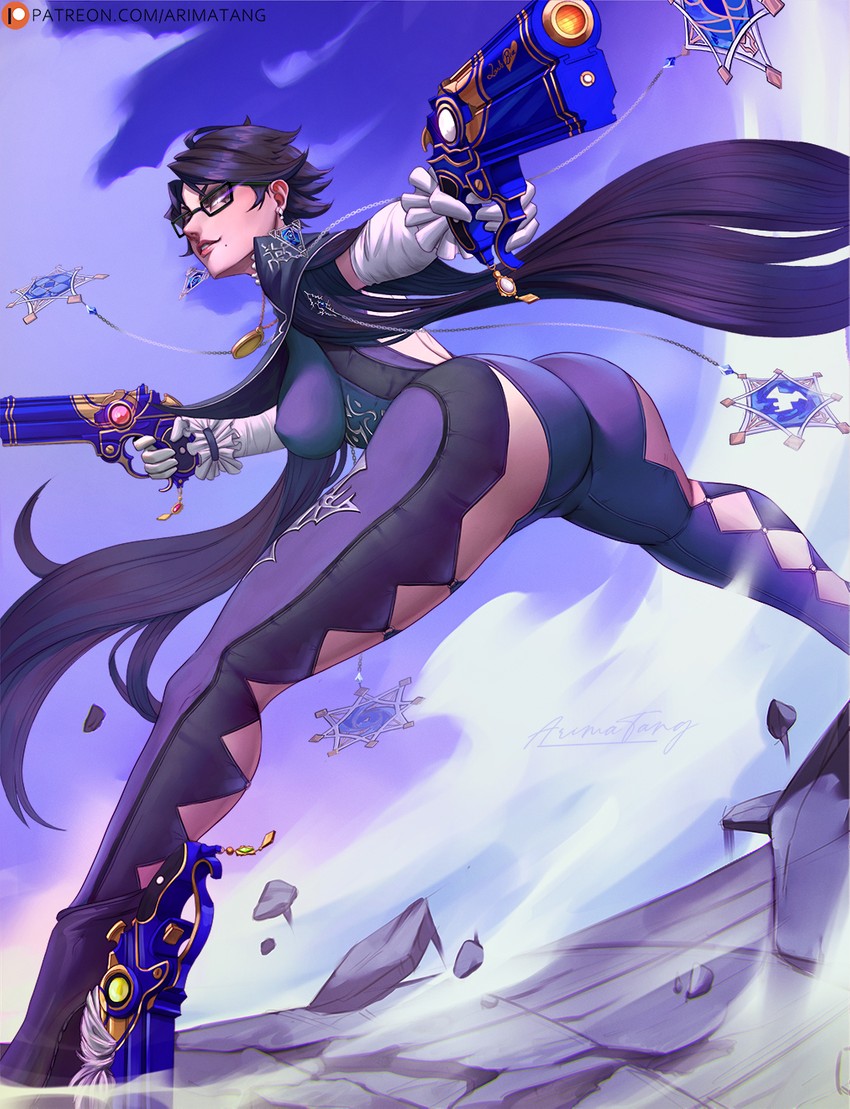 bayonetta (super smash bros. and 2 more) drawn by arimatang
