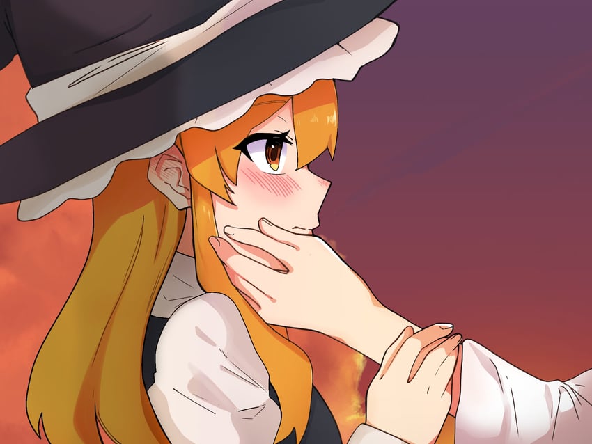 hakurei reimu and kirisame marisa (touhou) drawn by momo_ga_suki_desu