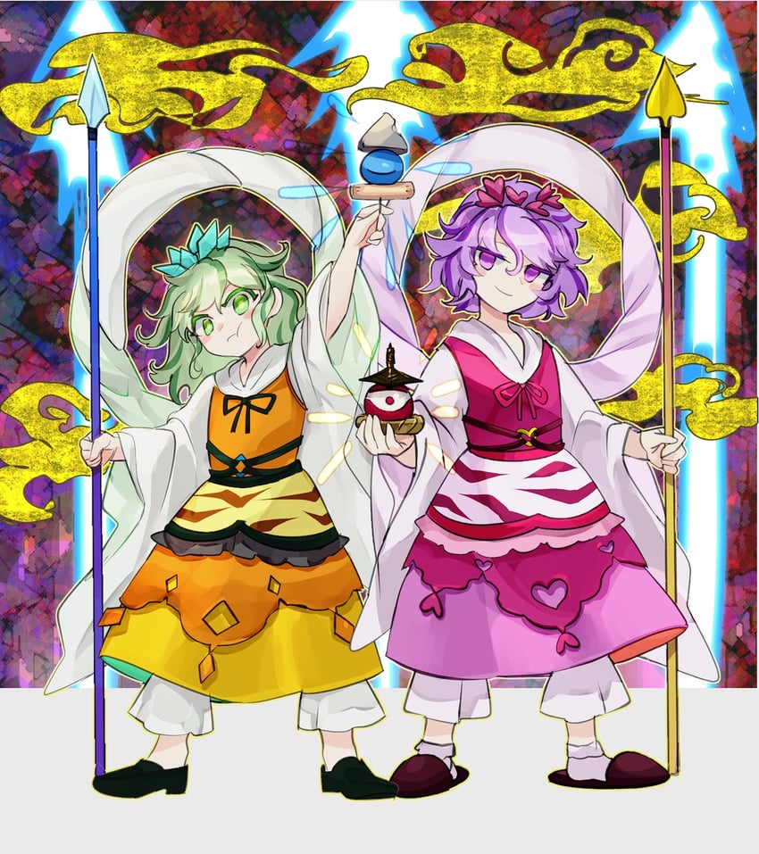 komeiji koishi, komeiji satori, and toramaru shou (touhou) drawn by chamaruk
