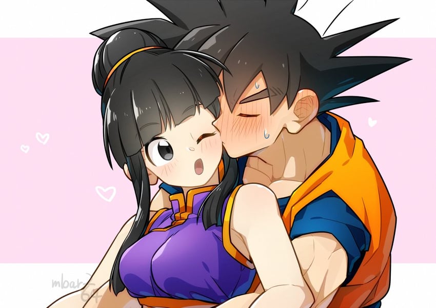 son goku and chi-chi (dragon ball and 1 more) drawn by gamubanku