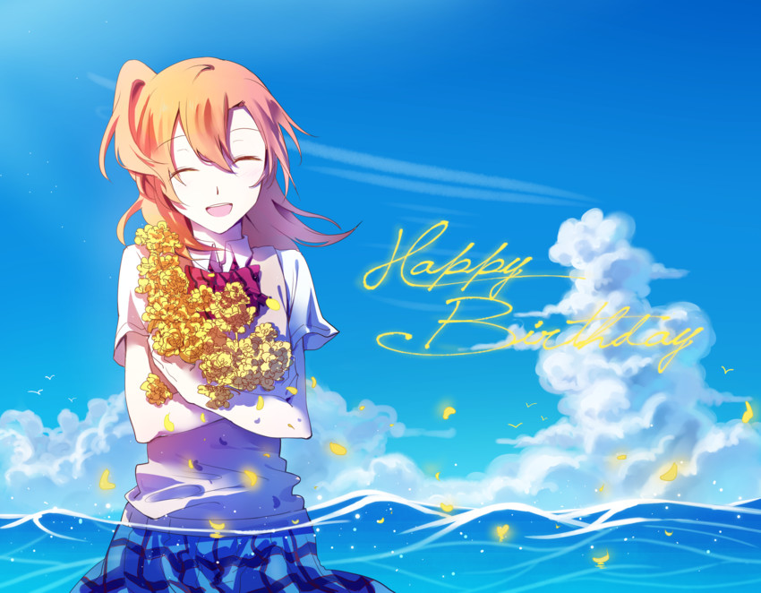 kosaka honoka (love live! and 1 more) drawn by walluka