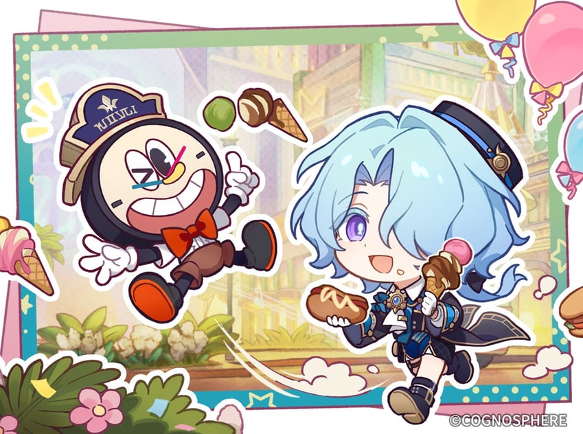 misha and clockie (honkai and 1 more)