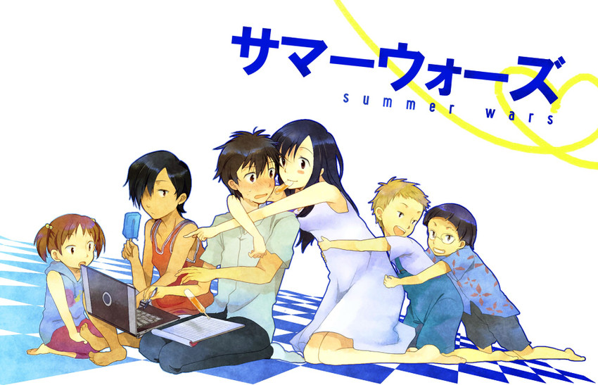 ikezawa kazuma, shinohara natsuki, and koiso kenji (summer wars) drawn by takana_(nanao)