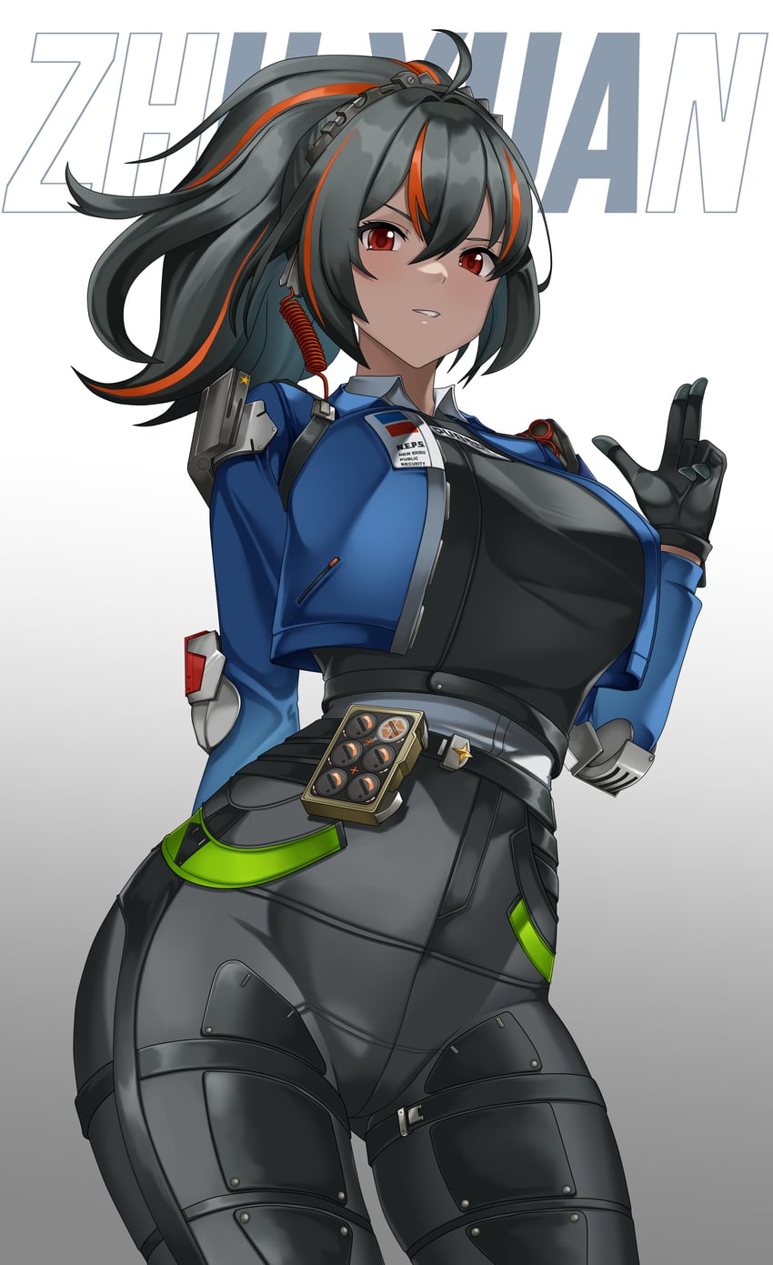 zhu yuan (zenless zone zero) drawn by indy_k