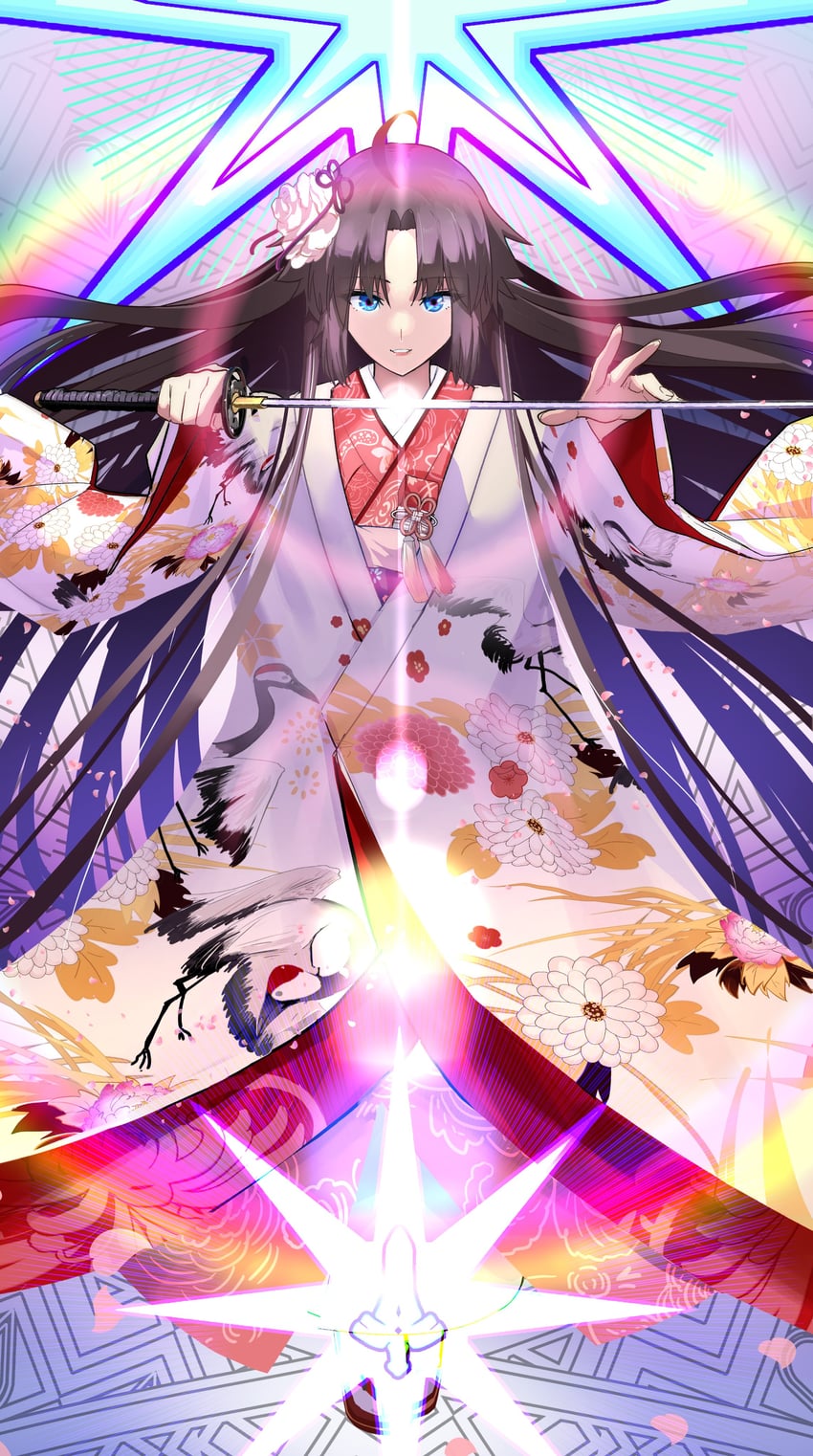 ryougi shiki and void shiki (fate and 1 more) drawn by mor_(morfowfow)