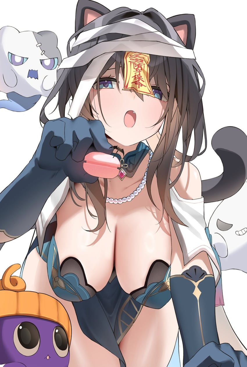 ruan mei and wubbaboo (honkai and 1 more) drawn by nidaime_(doronbo)