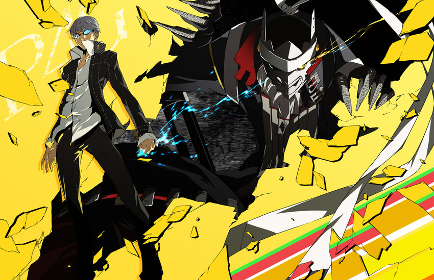 narukami yu and izanagi (persona and 1 more) drawn by g_yuusuke