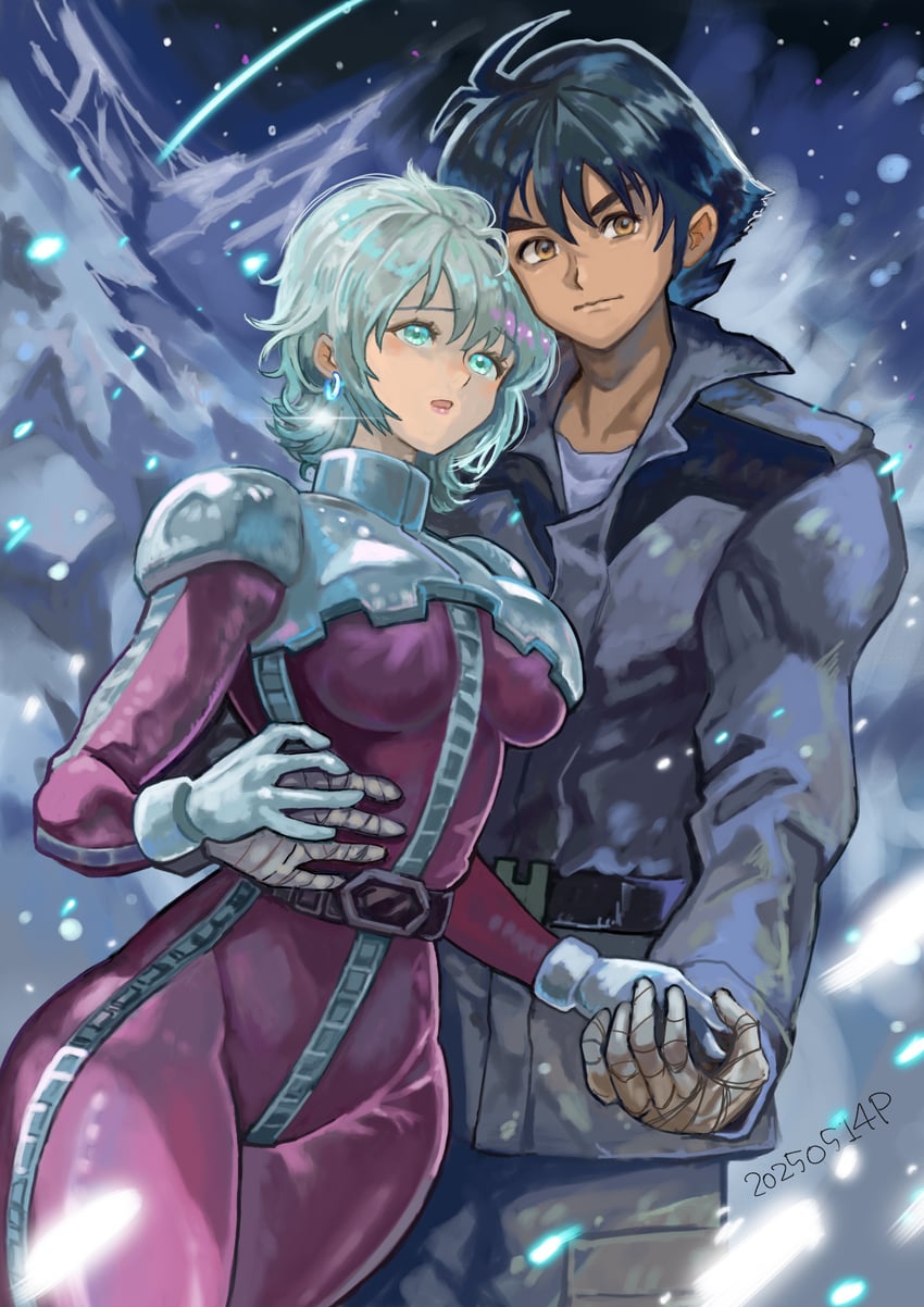 aina saharin and shiro amada (gundam and 1 more) drawn by okrdisk2000