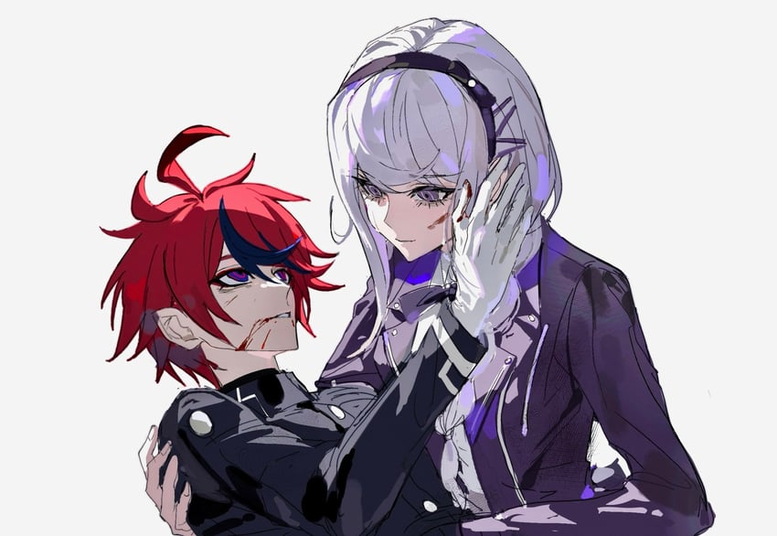 sumino takumi and kirifuji nozomi (the hundred line -last defense academy-) drawn by binxngchng1