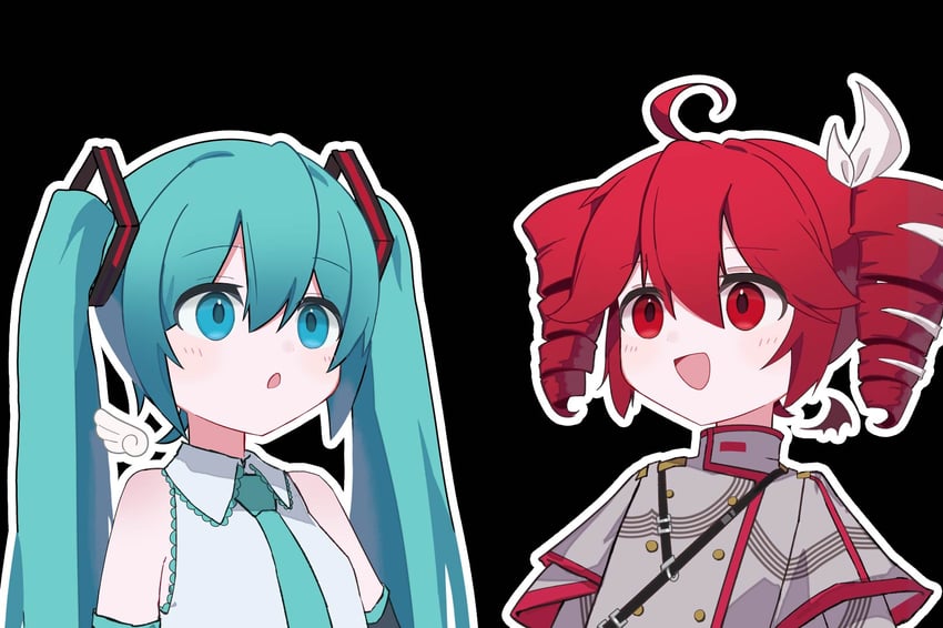hatsune miku and kasane teto (vocaloid and 2 more) drawn by yasai31