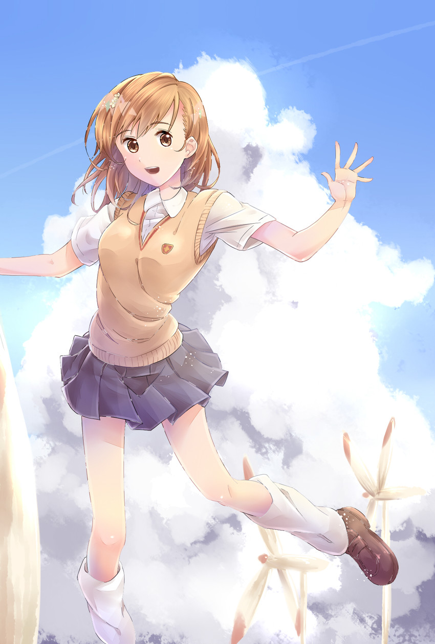 misaka mikoto (toaru majutsu no index and 1 more) drawn by tobe!