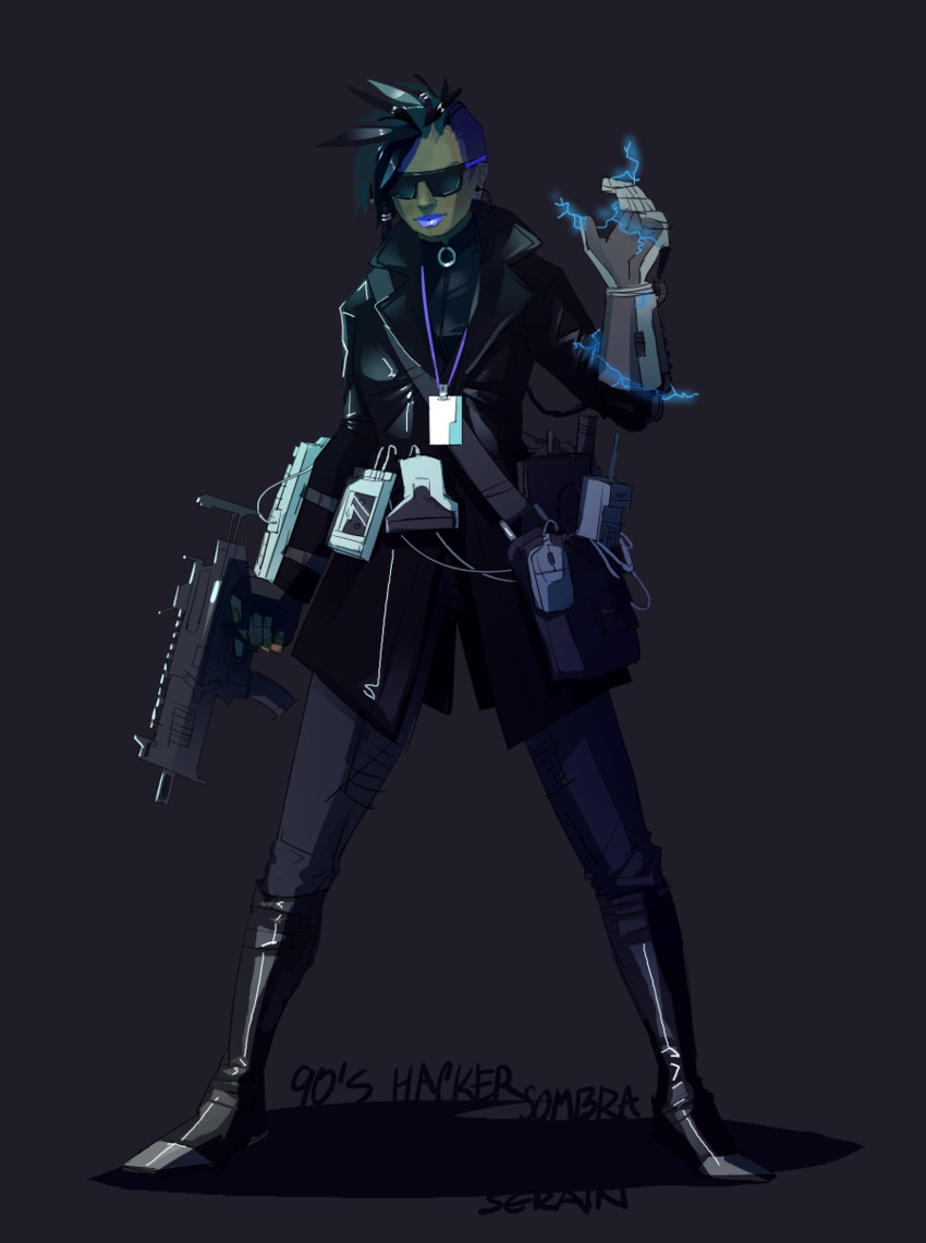 sombra (overwatch and 1 more) drawn by serain