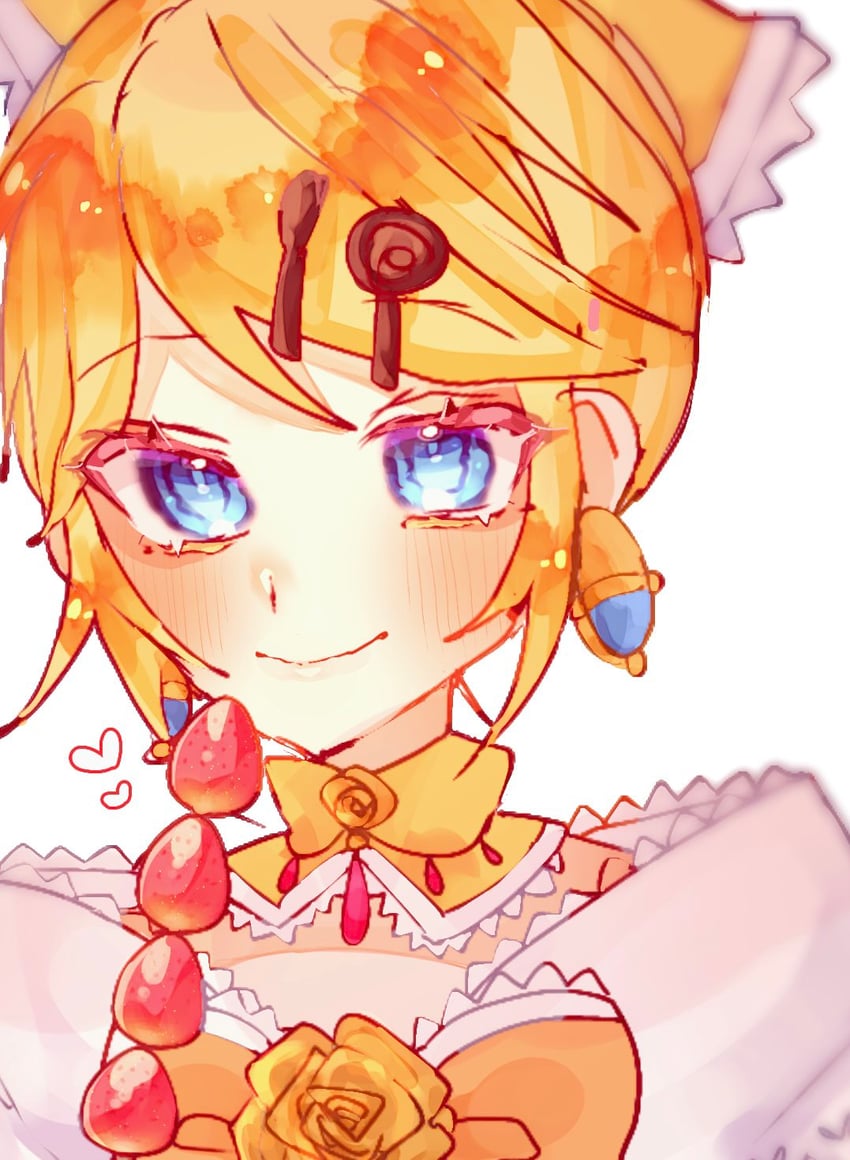 kagamine rin and riliane lucifen d'autriche (vocaloid and 2 more) drawn by puge_(r_neko_12)