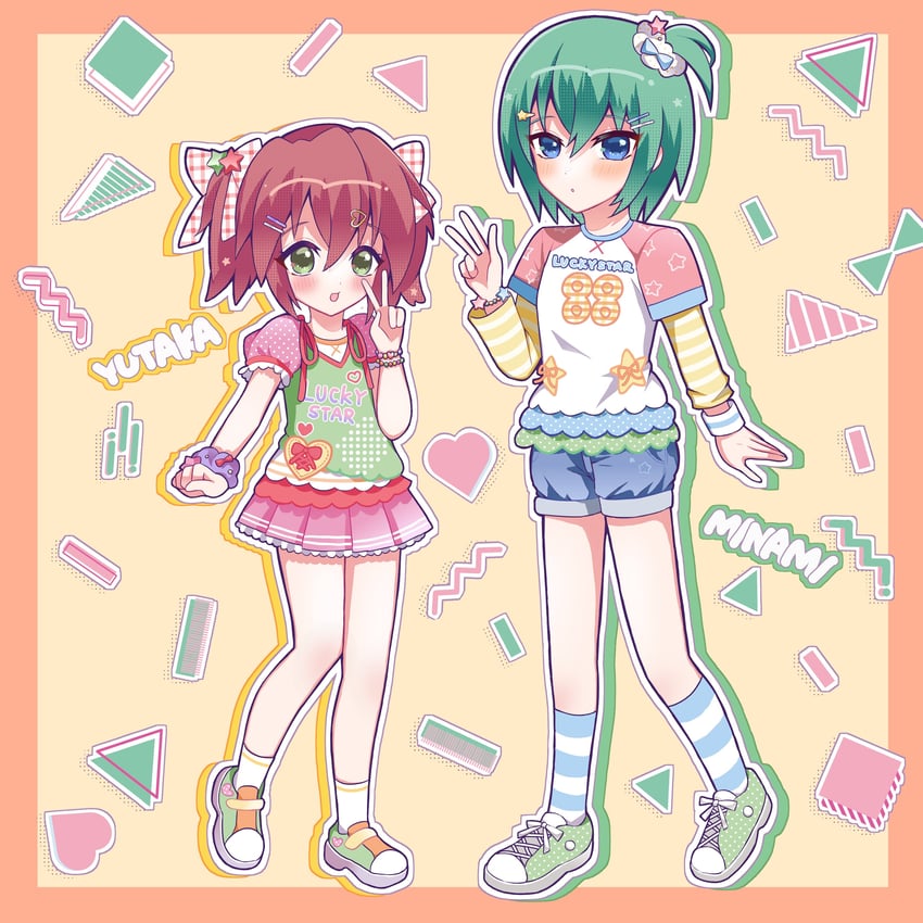 kobayakawa yutaka and iwasaki minami (lucky star) drawn by narumiya_kousen