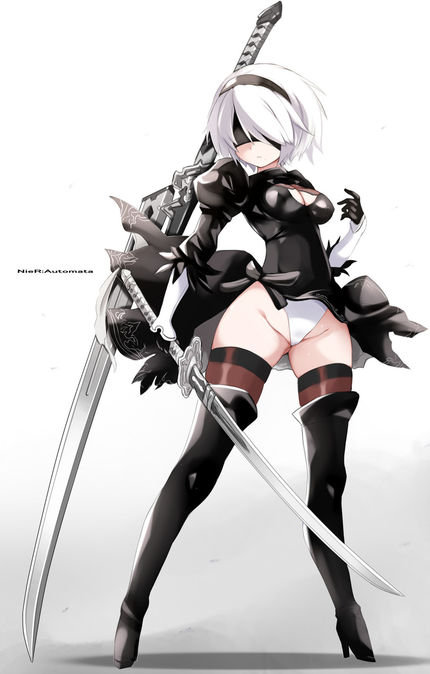 2b (nier and 1 more) drawn by karukan_(monjya)