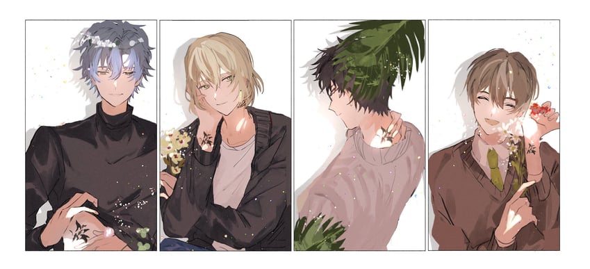 figaro garcia, rutile flores, mitile flores, and lennox ram (mahoutsukai no yakusoku) drawn by 22kolink