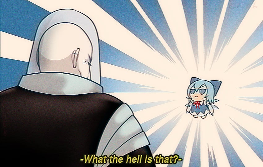 cirno and mr. freeze (touhou and 2 more) drawn by skullchimes