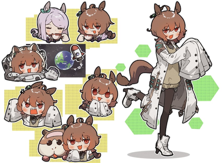 agnes tachyon and mejiro mcqueen (umamusume and 1 more) drawn by amonitto