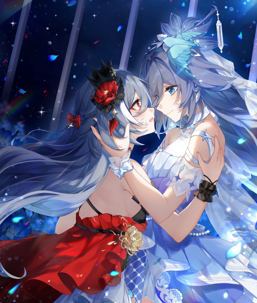fu hua and herrscher of sentience (honkai and 1 more) drawn by mangzhi_yaoyao