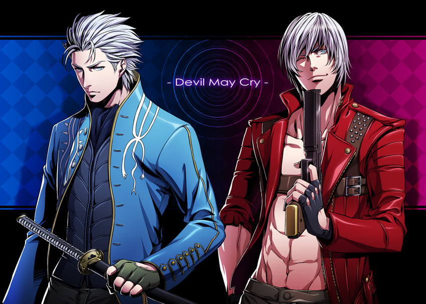 dante and vergil (devil may cry and 1 more) drawn by kuren