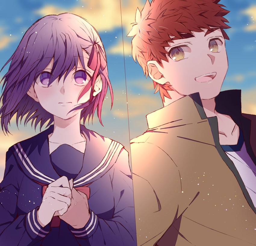 emiya shirou and matou sakura (fate and 2 more) drawn by creat_(kuribeni)